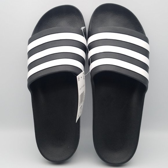 NEW Women's 11 (Men's 10) Adidas Adilette Aqua Slides in Black - Picture 5 of 8